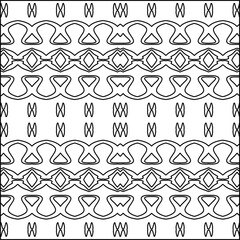 Fototapeta premium Vector pattern with symmetrical elements . Modern stylish abstract texture. Repeating geometric tiles from striped elements.Black and white pattern.