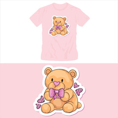 happy valentine day pink color t shirt design editable template