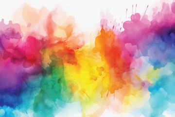 Abstract rainbow colors watercolor background