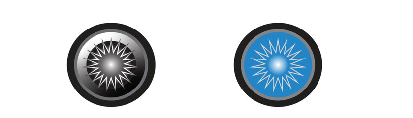 stylized car velg wheel icon