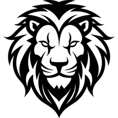 Abstract lion head mascot logo with mane © mr_marcom