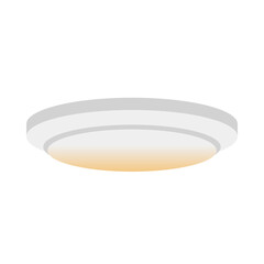 シンプルなイラスト_白いシーリングライト,常夜灯