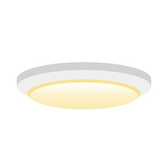 シンプルなイラスト_白いシーリングライト,半灯