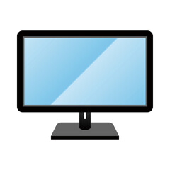 シンプルなイラスト_黒いpcモニタ