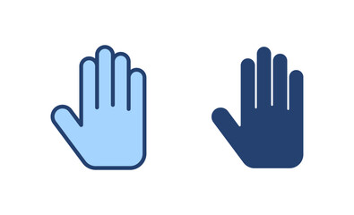 Hand icon vector. hand sign and symbol. palm