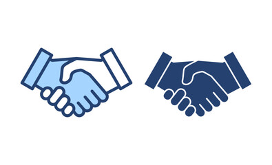 Handshake icon vector. business handshake sign and symbol. contact agreement