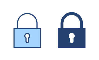 Lock icon vector. Padlock sign and symbol. Encryption icon. Security symbol