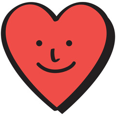 Happy heart emoji illustration