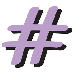 Hashtag symbol illustration