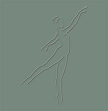Woman body outline icons set.Stylized vector dancer girls. Abstract image of girl sign for wellness center, sport, dance, beauty salon and spa. Vector isolated illustration