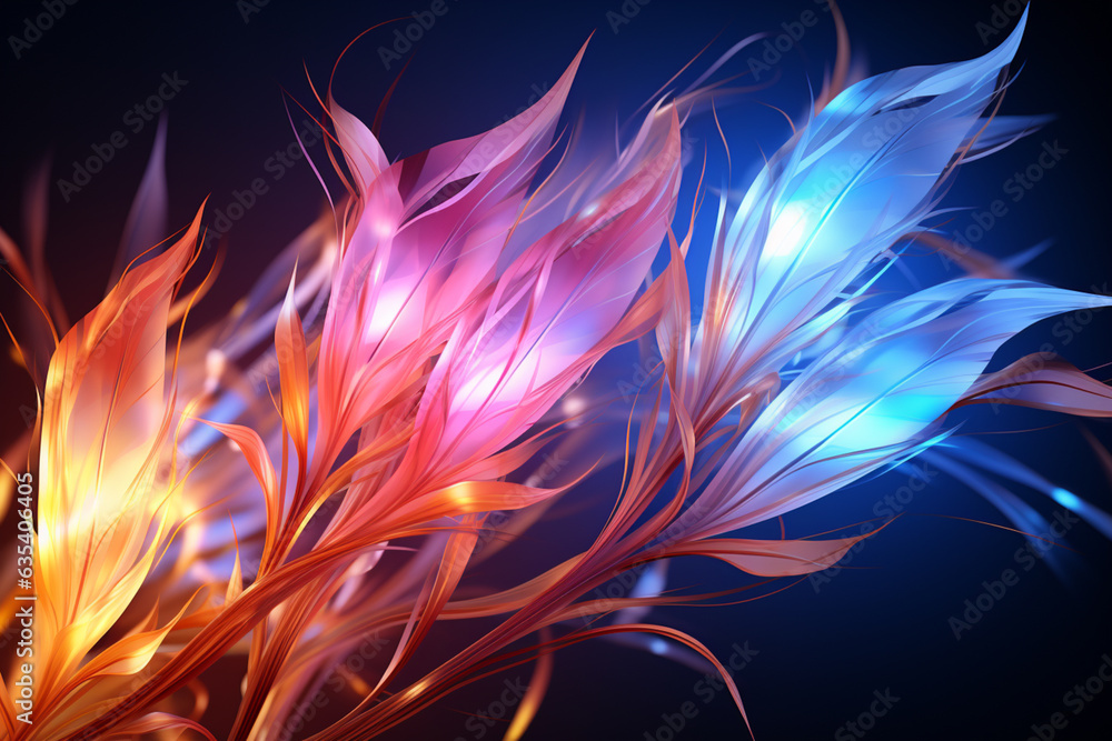 Aufkleber abstract spikelet of wheat color light. generative ai technology.