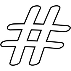 Obraz premium Hashtag symbol illustration