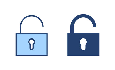 Unlock icon vector. Unlock sign and symbol. unlocked padlock icon