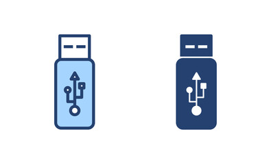 Usb icon vector. Flash disk sign and symbol. flash drive sign.
