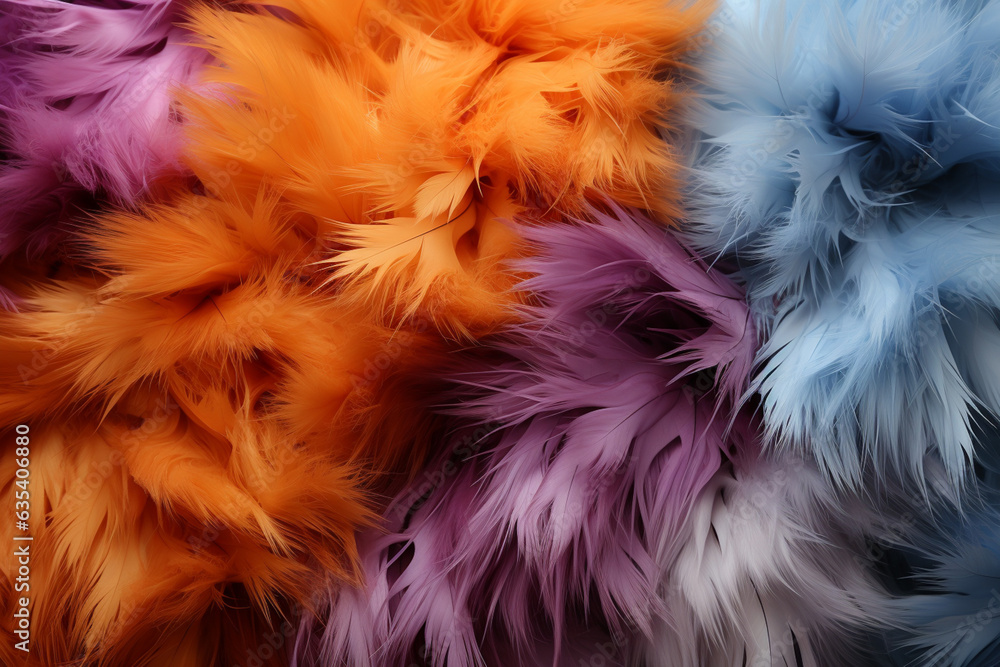 Aufkleber beautiful trends fur pattern texture background. macro photography view. generative ai technology.