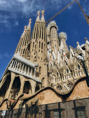 BARCELONA, SPAIN - FEBRUARY 10, 2016: Sagrada Familia basilica in Barcelona. The Antoni Gaudi...