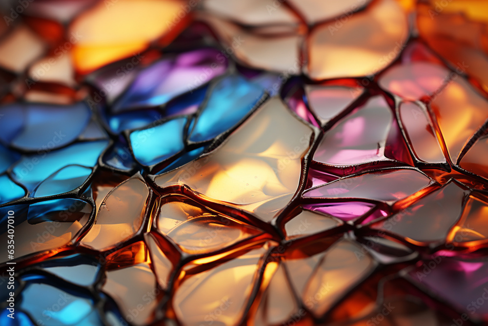 Aufkleber beautiful trends glass pattern texture background. macro photography view. generative ai technology.