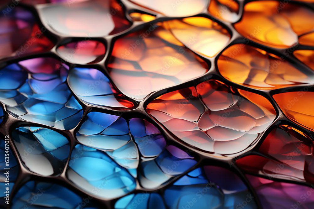 Aufkleber beautiful trends glass pattern texture background. macro photography view. generative ai technology.