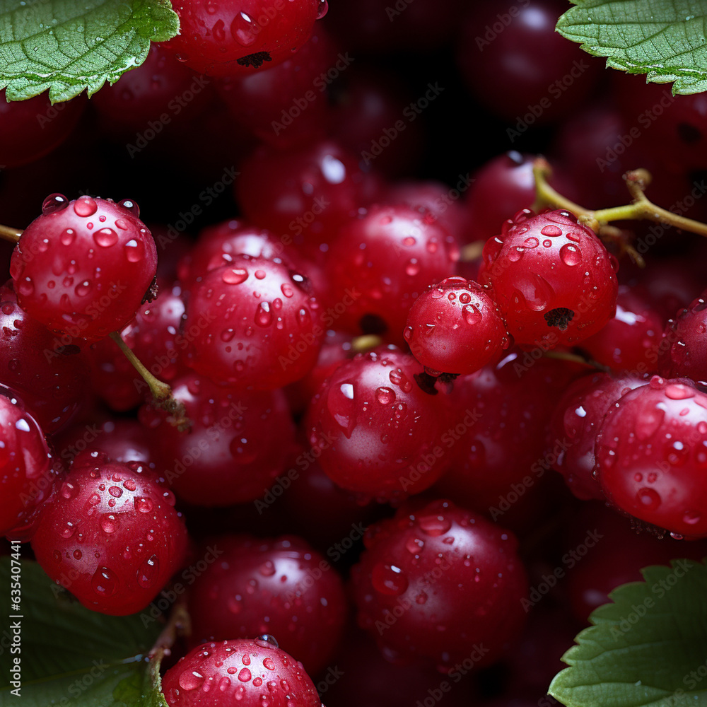 Aufkleber Beautiful trends currant pattern texture background. Macro photography view.  Pattern for tiles. Generative AI technology.