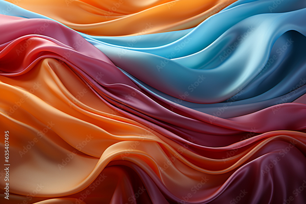Aufkleber beautiful trends silk pattern texture background. macro photography view. generative ai technology.
