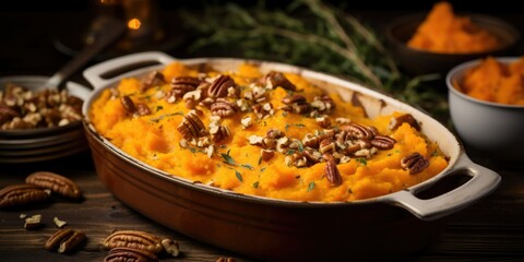 Sweet potato casserole, a sweet indulgence with a hint of nostalgia. A holiday table, where tradition and flavor unite. 🍠🥘🌟