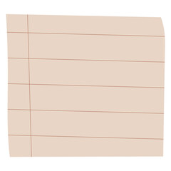Paper note illustration