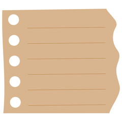 Paper note illustration