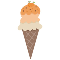 ice cream cone orange