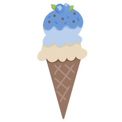 ice cream cone blueberry 