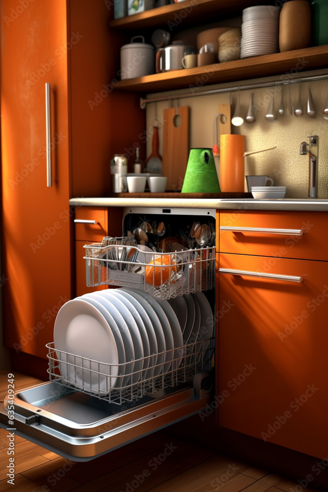 Aufkleber a compact and efficient dishwasher with multiple wash cycles and adjustable racks, designed to fit s