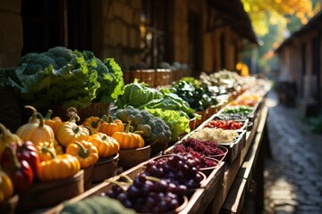 Colorful Street Market Market stalls - stock photo concepts