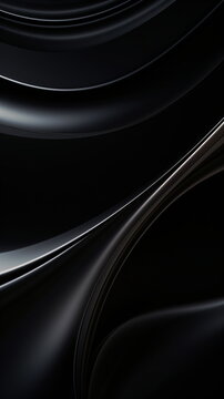 Luxurious big wave abstract lubricants background with black glowing oil moving wave lines lights. dark Oil liquid concept for background or wallpaper, Generative ai