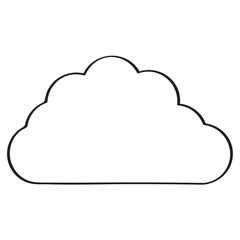 Cloud shape sticky note illustration
