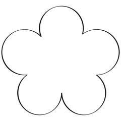 Flower shape sticky note illustration