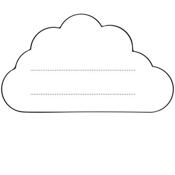 Premium Vector  Cloud shape sticky note illustration