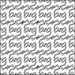 Vector pattern with symmetrical elements . Modern stylish abstract texture. Repeating geometric tiles from striped elements.Black and white pattern.