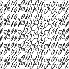 Vector pattern with symmetrical elements . Modern stylish abstract texture. Repeating geometric tiles from striped elements.Black and white pattern.