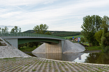 Fototapeta na wymiar Ipolydamasd, Ipolydamásdi híd Hungary August 2023: Károly híd