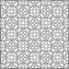 Vector pattern with symmetrical elements . Modern stylish abstract texture. Repeating geometric tiles from striped elements.Black and white pattern.