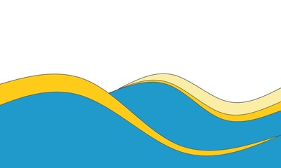 blue and yellow alternating wave pattern background