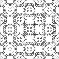 Vector pattern with symmetrical elements . Modern stylish abstract texture. Repeating geometric tiles from striped elements.Black and white pattern.