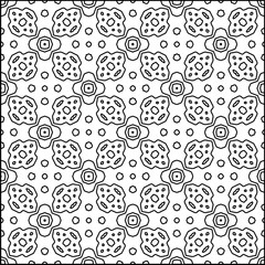 Vector pattern with symmetrical elements . Modern stylish abstract texture. Repeating geometric tiles from striped elements.Black and white pattern.