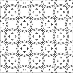 Obraz premium Vector pattern with symmetrical elements . Modern stylish abstract texture. Repeating geometric tiles from striped elements.Black and white pattern.