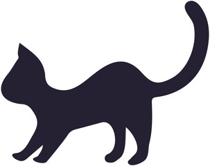 Cat standing silhouette 