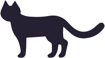 Cat standing silhouette 