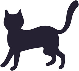 Cat standing silhouette 