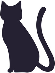 Cat standing silhouette 
