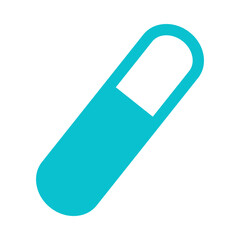 Blue icon of a eraser in a naive style.