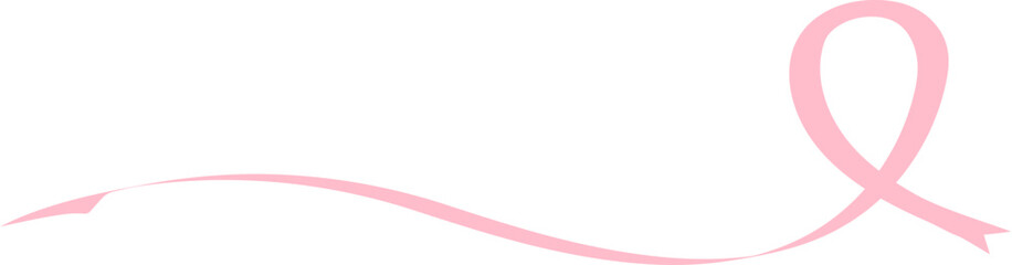 Pink ribbon, national breast cancer awareness month design element.