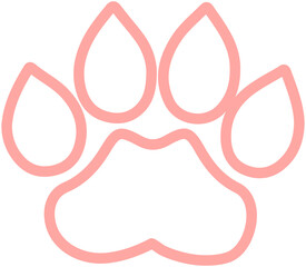 Cat Paw Outline Icon